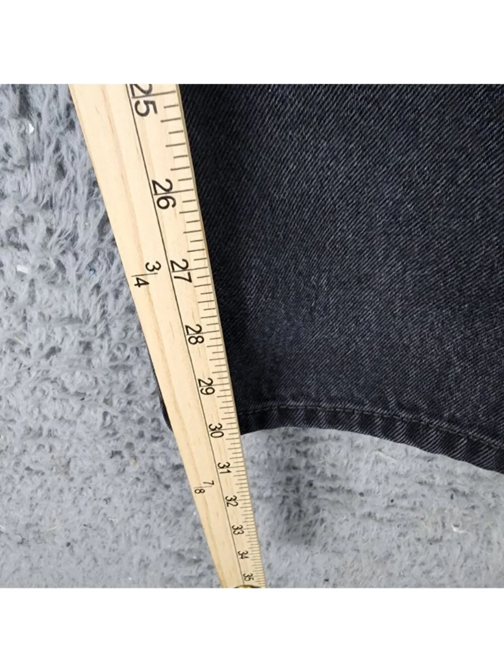 Levis Jeans Mens 40x32 Black 550 Cotton Denim Relaxed Fit Tapered Leg *Read*